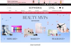 sephora.com homepage