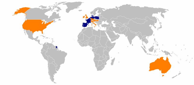 ALDI locations worldwide