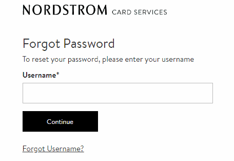 Nordstrom Forgot Password
