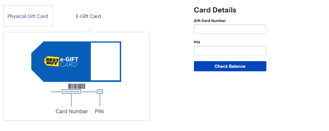 Best Buy Gift Card Balance Check