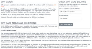 Ulta Gift Card Balance Check Decoding process | Balance Procedure