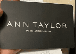 Ann Taylor credit card
