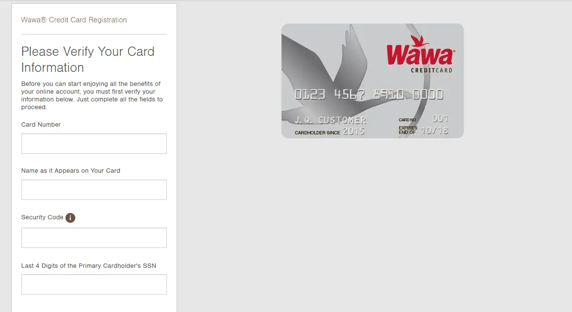 activate wawa credit card