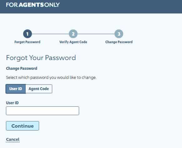 Reset password setting