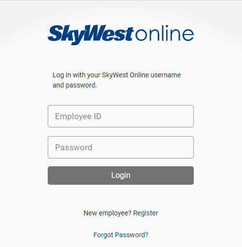 SkyWestOnline Login page