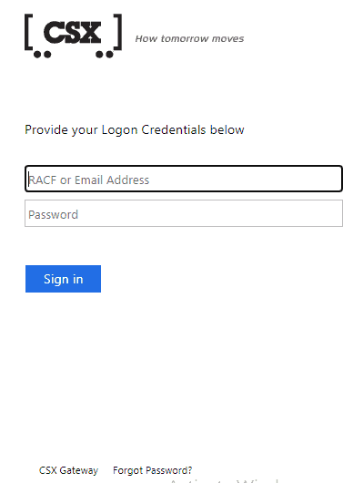 csx gateway login