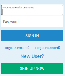 mycenturahealth login