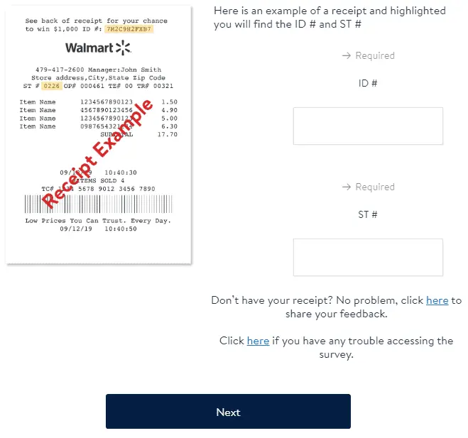 Walmart Survey